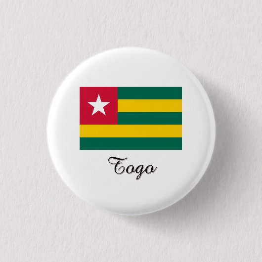 Togo-Flaggen-Entwurf Button (Vorderseite)