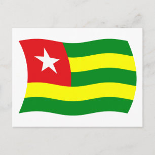 Togo-Flaggen-Postkarte Postkarte
