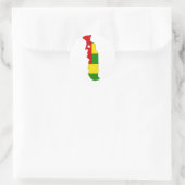 Togo-Flaggenplan Runder Aufkleber (Tasche)