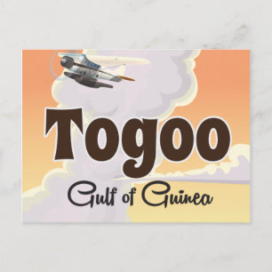 Togo Golf von Guinea Reiseplakat Druck Postkarte