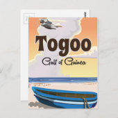 Togo Golf von Guinea Reiseplakat Postkarte (Vorne/Hinten)