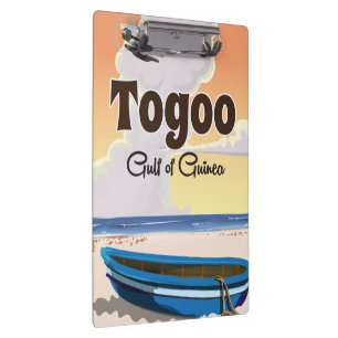Togo Golf von Guinea Reiseplakatdruck Klemmbrett