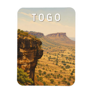 Togo Illustration Reise Kunst Vintage Magnet