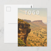 Togo Illustration Reise Kunst Vintage Postkarte (Vorne/Hinten)