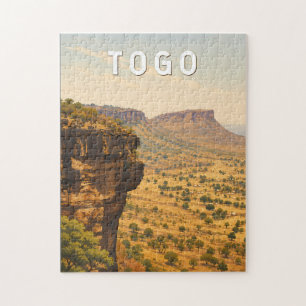 Togo Illustration Reise Kunst Vintage Puzzle