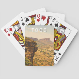 Togo Illustration Reise Kunst Vintage Spielkarten