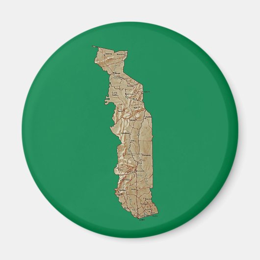Togo Map Magnet (Vorne)