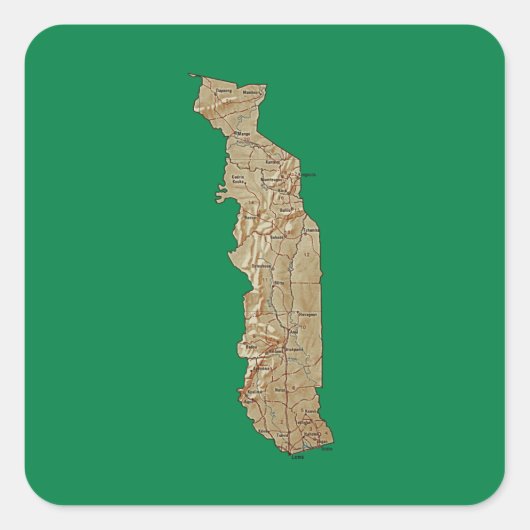 Togo Map Sticker (Vorderseite)
