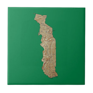 Togo Map Tile Fliese