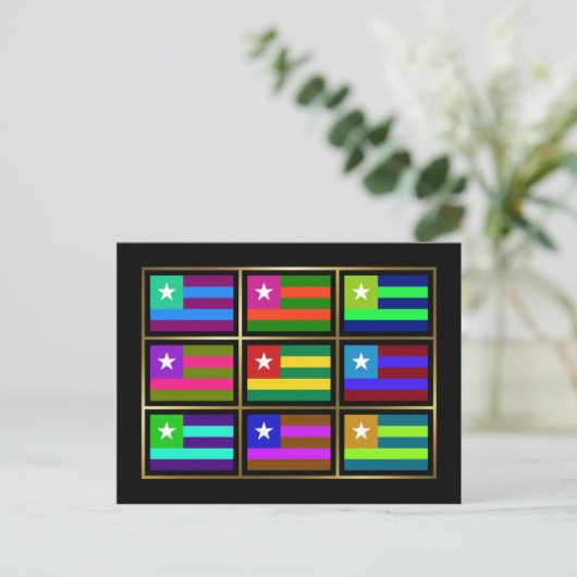 Togo Multihue Flags Postkarte (Stehend Vorderseite)