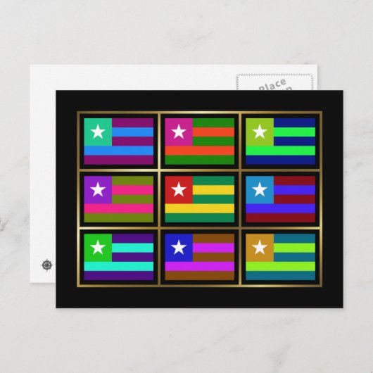 Togo Multihue Flags Postkarte (Vorne/Hinten)