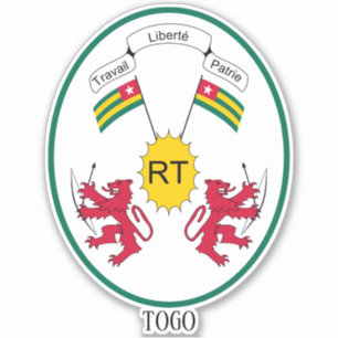 Togo National Emblem Patriotic Aufkleber
