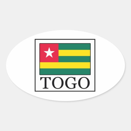 Togo Ovaler Aufkleber (Vorderseite)