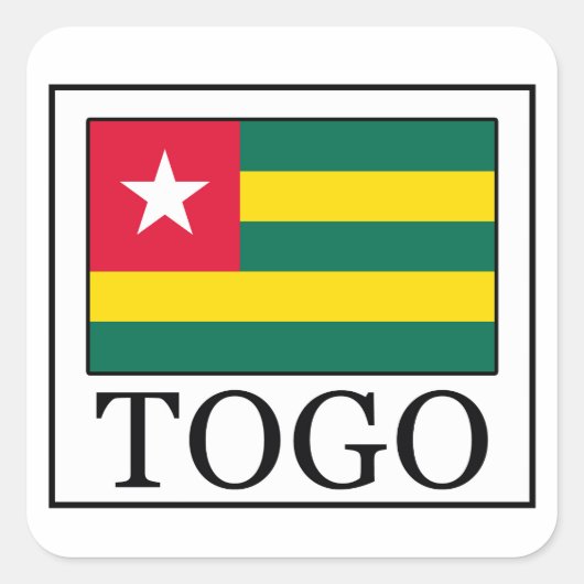 Togo Quadratischer Aufkleber (Vorderseite)