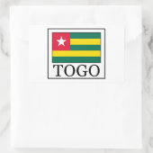 Togo Rechteckiger Aufkleber (Tasche)