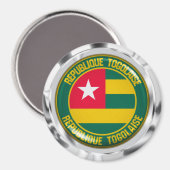 Togo Round Emblem Magnet (Vorderseite/Rückseite)