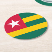 Togo Runder Pappuntersetzer (Angewinkelt)