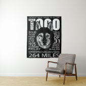 Togo Siberian Husky Cool Husky Dog Face Wandteppich (Beispiel)