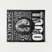 Togo Siberian Husky Cool Husky Dog Face Wandteppich (Vorderseite (Horizontal))