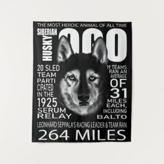 Togo Siberian Husky Cool Husky Dog Face Wandteppich