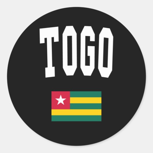Togo Style Runder Aufkleber (Vorderseite)