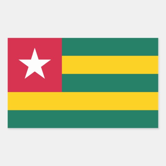 Togo/Togolese Rechteckiger Aufkleber (Vorderseite)