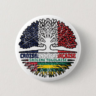 Togo Togolesisch  Französisch Frankreich Baum Wurz Button