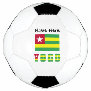 Togo Togolesische Flagge Personalisierter Name Fußball