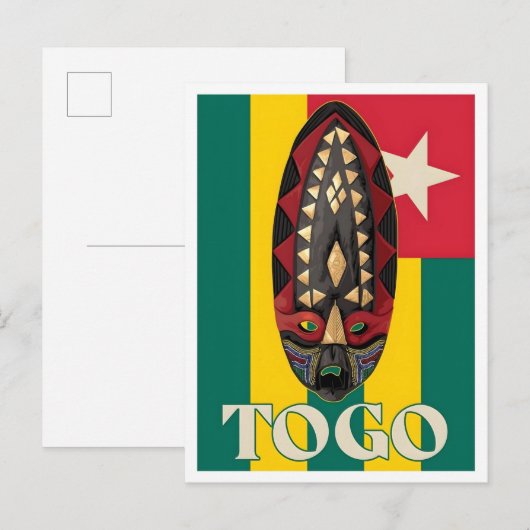 Togo Vintage-Reise Postkarte (Vorne/Hinten)