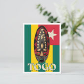 Togo Vintage-Reise Postkarte (Stehend Vorderseite)
