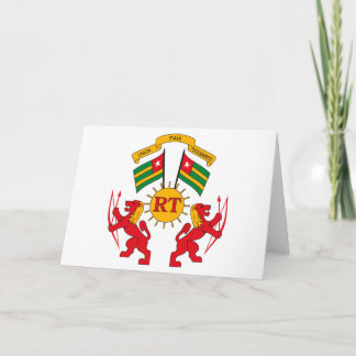 Togo-Wappen Gruß-Karte Karte