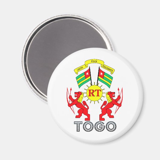 Togo-Wappen Magnet (Vorderseite/Rückseite)