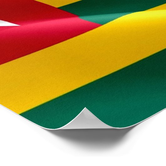 Togo - Waving Flag - Poster (Ecke)