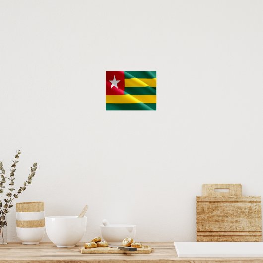 Togo - Waving Flag - Poster (Küche)