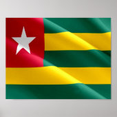 Togo - Waving Flag - Poster (Vorne)