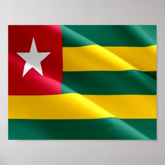 Togo - Winkende Flagge - Poster (Vorne)