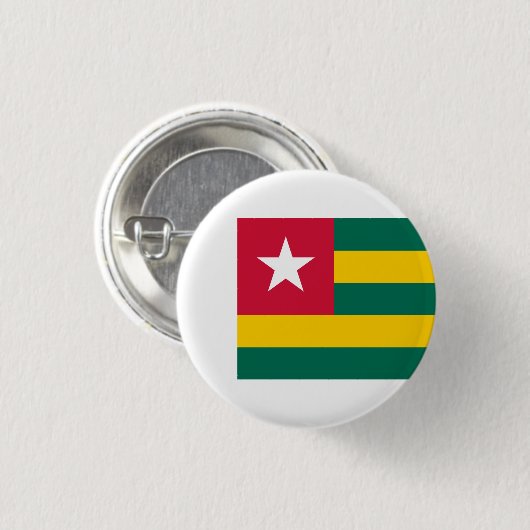 togoische Flagge, Flagge Togo Button (Vorne & Hinten)