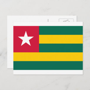 togoische Flagge, Flagge Togo Postkarte