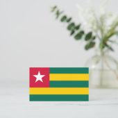 togoische Flagge, Flagge Togo Visitenkarte (Stehend Vorderseite)