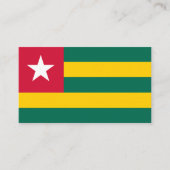 togoische Flagge, Flagge Togo Visitenkarte (Vorderseite)