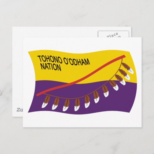 Tohono O'odham Nation Flag Postcard Postkarte (Vorne/Hinten)