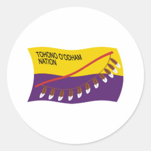 Tohono-O'odham-Nation-Flaggenaufkleber Runder Aufkleber