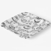 Toile Black Pumpkin 9 in. Platine Pappteller (Gewinkelt)