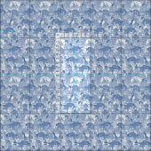 toile Blau des Chinoiserie Stoff (Kachel)