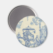 Toile - Blau und Weiß Magnet (Vorderseite/Rückseite)