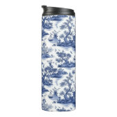 Toile (blaue Weide) Design Thermosbecher (Nach rechts gedreht)