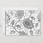 Toile Blue and White Wedding Einladungen (Rückseite)