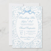 Toile Blue Brautparty Einladung (Vorderseite)