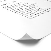 Toile Blue Floral Wedding Chart Poster (Ecke)