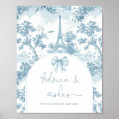 Toile blue Paris - Ratschläge und Wünsche für Neue Poster (Vorne)